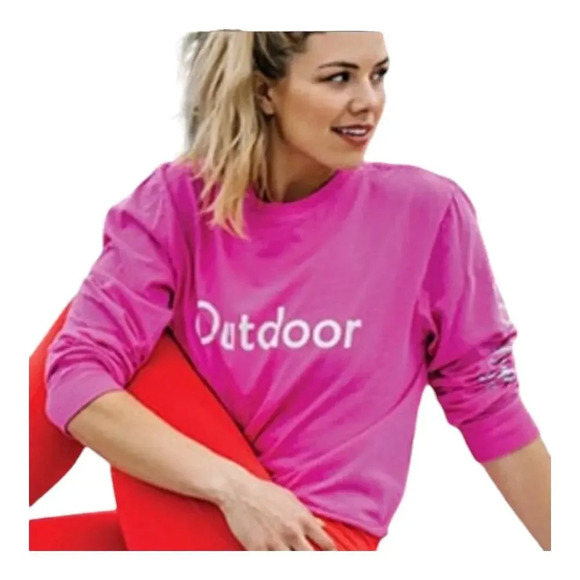 OUTDOOR VOICES LA LOS ANGELES HOT PINK LONG SLEEVE - Picture 1 of 5